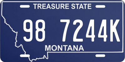 MT license plate 987244K