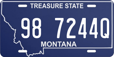 MT license plate 987244Q
