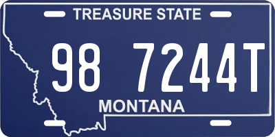 MT license plate 987244T