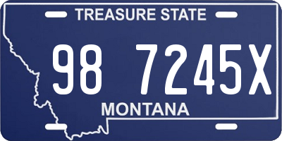 MT license plate 987245X