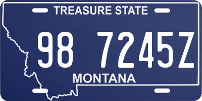 MT license plate 987245Z