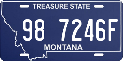 MT license plate 987246F