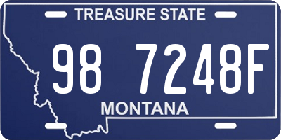 MT license plate 987248F
