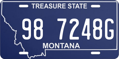 MT license plate 987248G