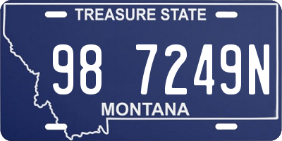 MT license plate 987249N
