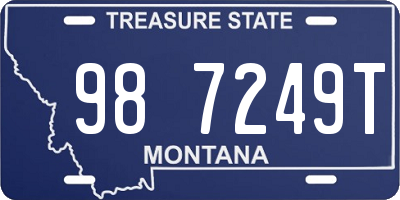 MT license plate 987249T