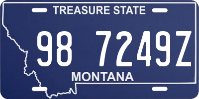 MT license plate 987249Z