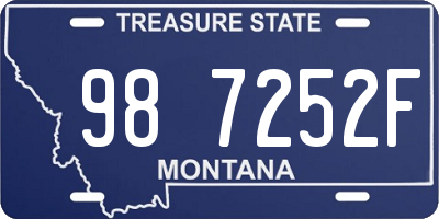 MT license plate 987252F