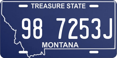 MT license plate 987253J