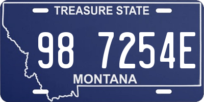 MT license plate 987254E