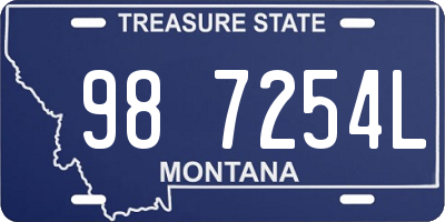 MT license plate 987254L