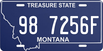 MT license plate 987256F