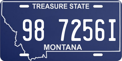 MT license plate 987256I