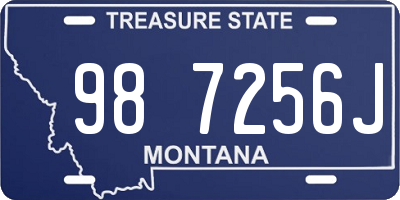 MT license plate 987256J