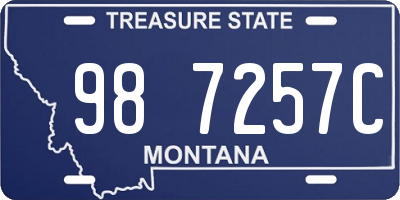 MT license plate 987257C