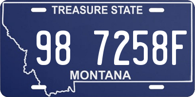 MT license plate 987258F