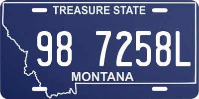 MT license plate 987258L