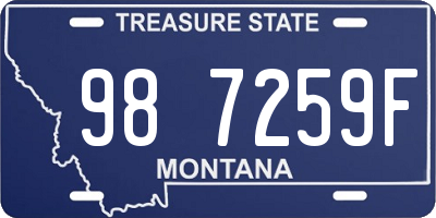 MT license plate 987259F