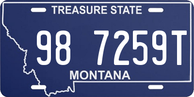 MT license plate 987259T