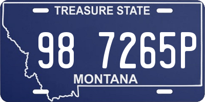 MT license plate 987265P