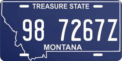 MT license plate 987267Z