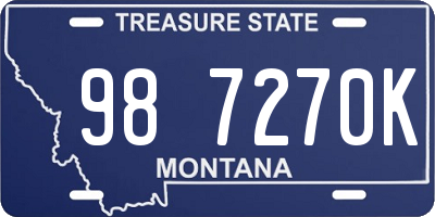 MT license plate 987270K