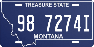 MT license plate 987274I