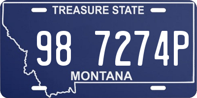 MT license plate 987274P