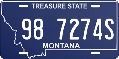 MT license plate 987274S