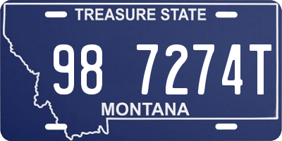 MT license plate 987274T