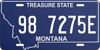 MT license plate 987275E