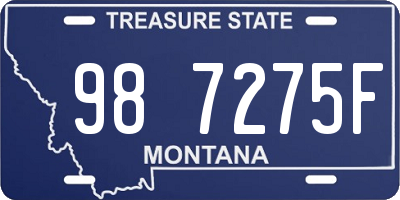 MT license plate 987275F