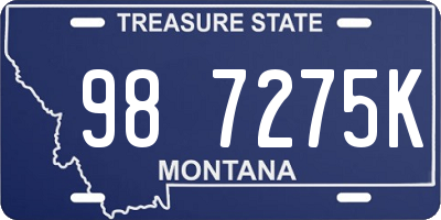 MT license plate 987275K