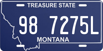 MT license plate 987275L