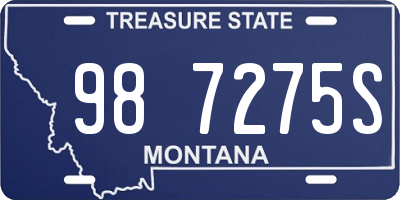 MT license plate 987275S