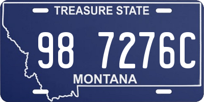 MT license plate 987276C