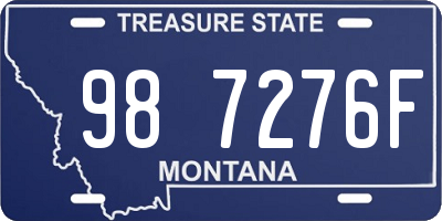 MT license plate 987276F