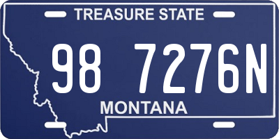 MT license plate 987276N
