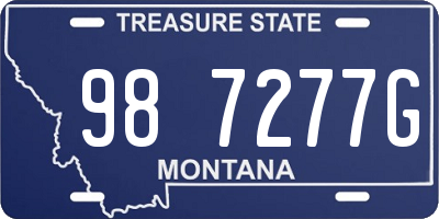 MT license plate 987277G