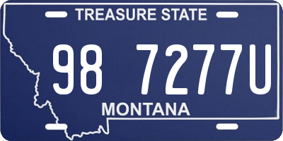 MT license plate 987277U