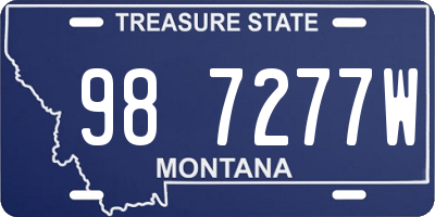 MT license plate 987277W