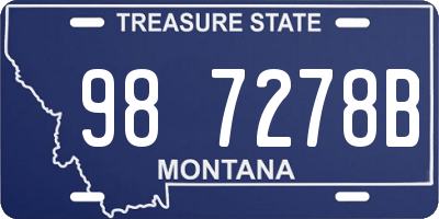 MT license plate 987278B