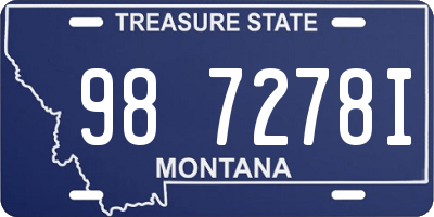 MT license plate 987278I