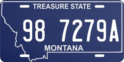 MT license plate 987279A