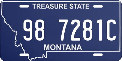 MT license plate 987281C