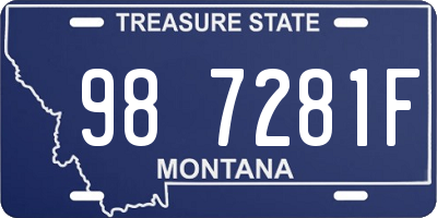 MT license plate 987281F