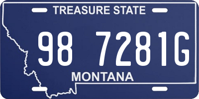 MT license plate 987281G