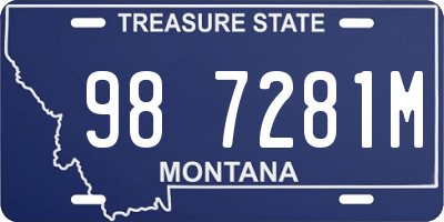 MT license plate 987281M