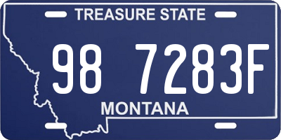 MT license plate 987283F