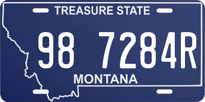 MT license plate 987284R